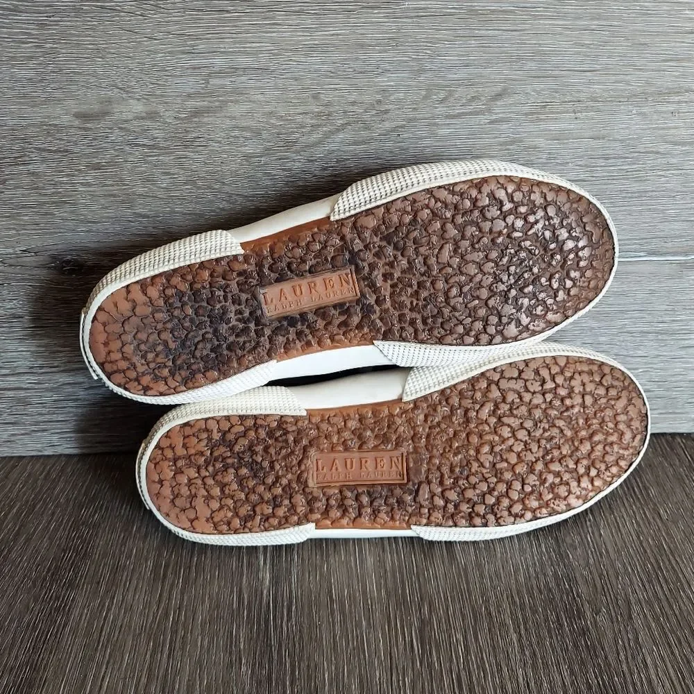 Lauren Ralph Lauren Jolie Tennis Shoes Ladies Suede Sneaker Size 6 Lace Up